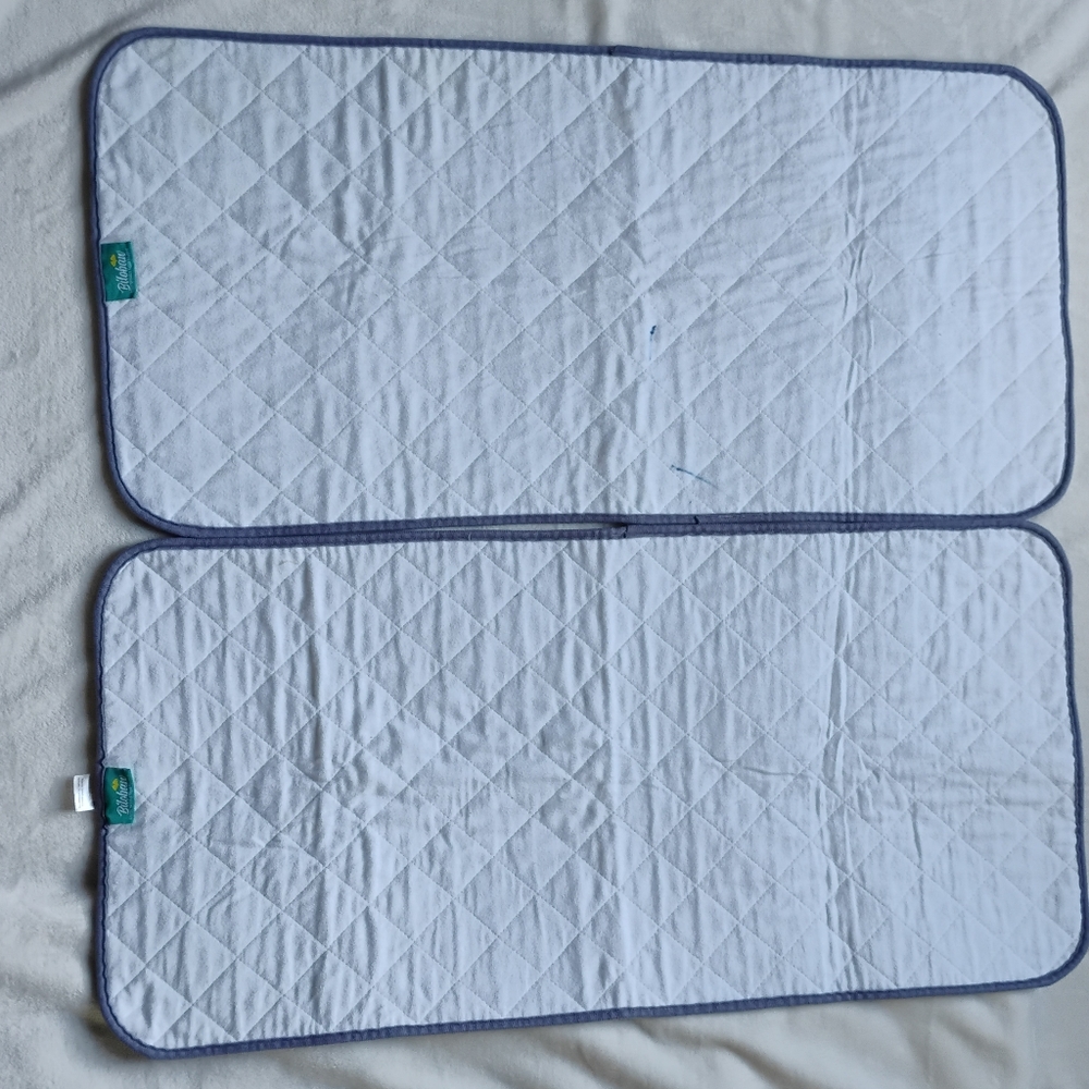 Set Of 2 Biloban Waterproof Crib Mattress Protector Pads 18x36 Oeko-Tex